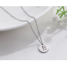 Letter charm pendant necklace silver gold plated stainless steel personnalized gift