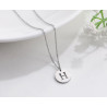 Letter charm pendant necklace silver gold plated stainless steel personnalized gift