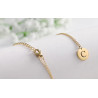 Letter charm pendant necklace silver gold plated stainless steel personnalized gift