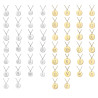Letter charm pendant necklace silver gold plated stainless steel personnalized gift