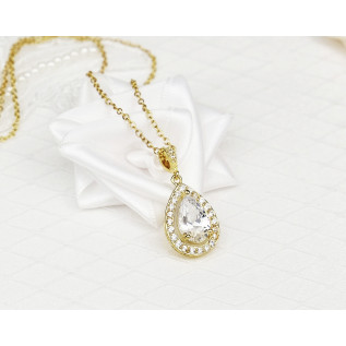 Collier mariage OLIVIA argent, or, or rose, oxyde de zirconium