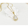 Collier mariage OLIVIA argent, or, or rose, oxyde de zirconium