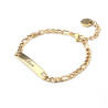 Name bracelet in silver or gold stainless steel on a Figaro or curb chain, laser-engraved, children or women gift