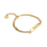 Name bracelet in silver or gold stainless steel on a Figaro or curb chain, laser-engraved, children or women gift