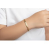 Name bracelet in silver or gold stainless steel on a Figaro or curb chain, laser-engraved, children or women gift