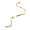 Name bracelet in silver or gold stainless steel on a Figaro or curb chain, laser-engraved, children or women gift