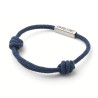 Bar name bracelet silver or gold stainless steel with Milan cord and laser engraving gift for men and women