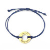 Bracelet "papa chéri" donut acier inoxydable argent or cordon polyester gravure laser cadeau homme