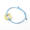 Bracelet "Maman je t'aime" donut acier inoxydable argent or cordon polyester gravure laser cadeau