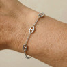 Bracelet maille marine acier inoxydable argent cadeau femme