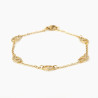 Nautical link bracelet in gold stainless steel woman gift