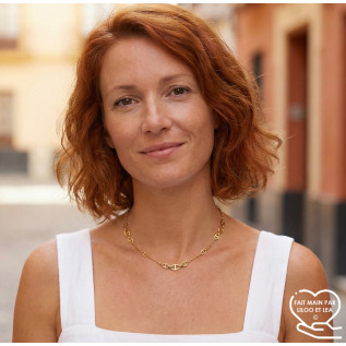 Collier maille marine acier inoxydable or cadeau femme