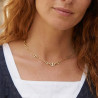 Nautical link necklace in gold stainless steel woman gift