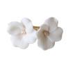 Pince cheveux mariage LILA deux grandes fleurs porcelaine