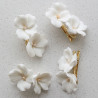 Bridal hair clip LILA large porcelain flowers