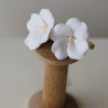 Bridal hair clip LILA large porcelain flowers