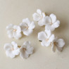 Bridal hair clip LILA large porcelain flowers