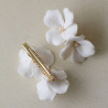 Bridal hair clip LILA large porcelain flowers
