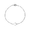 White white enamel clover bracelet on stainless steel silver and gold women jewelry