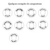 Donut-shaped "Super papa" bracelet in silver and gold stainless steel with a polyester cord and laser engraving man woman gift