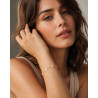 White enamel clover bracelet on silver or gold stainless steel women jewelry