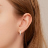 Smooth edges square hoop earrings stainless steel silver gold silver sold by pair