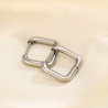 Smooth edges square hoop earrings stainless steel silver gold silver sold by pair