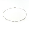 Collier trèfles en émail blancs et trèfles creux sur acier inoxydable argent or cadeau femme