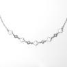 Collier trèfles en émail blancs et trèfles creux sur acier inoxydable argent or cadeau femme