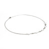 Collier trèfles en émail blancs et trèfles creux sur acier inoxydable argent or cadeau femme