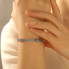 Wide flat-link bracelet in silver gold stainless steel women jewelry