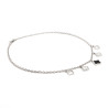 Black white and hollow clover necklace on silver stainless steel woman necklace gift