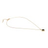 Collier pendentif trèfle double face noir et blanc zirconiums sur acier inoxydable or cadeau collier femme