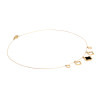 Black and hollow clover pendant necklace on gold stainless steel woman necklace gift