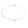 White mother-of-pearl clover pendant necklace gold stainless steel woman necklace gift