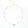 White mother-of-pearl clover pendant necklace gold stainless steel woman necklace gift