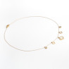 Clover charms and cubic zirconia necklace on gold stainless steel woman necklace gift