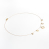 Clover charms and cubic zirconia necklace on gold stainless steel woman necklace gift