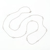 Hollow small clover extra-long necklace in silver or gold stainless steel woman gift