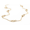 Mid-length or long large oval link necklace in silver or gold stainless steel woman gift