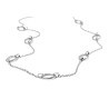 Collier mi-long ou sautoir grandes mailles ovales acier inoxydable argent or cadeau femme