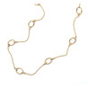 Mid-length or long large oval link necklace in silver or gold stainless steel woman gift