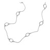 Collier mi-long ou sautoir grandes mailles ovales acier inoxydable argent or cadeau femme