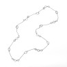 Hollow circle and oval links long necklace in silver or gold stainless steel woman gift