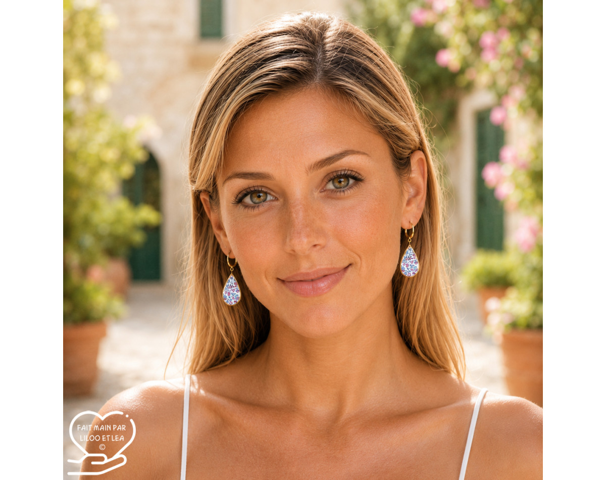 Boucles d'oreilles créoles et gouttes Liberty sur acier inoxydable argent or vendues par paire cadeau femme
