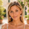 Boucles d'oreilles créoles et gouttes Liberty sur acier inoxydable argent or vendues par paire cadeau femme