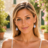 Boucles d'oreilles créoles et gouttes Liberty sur acier inoxydable argent or vendues par paire cadeau femme
