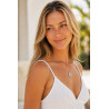 Collier pendentif goutte Liberty sur acier inoxydable argent or vendues par paire cadeau femme