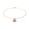 Collier pendentif goutte Liberty sur acier inoxydable argent or vendues par paire cadeau femme