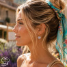 Boucles d'oreilles créoles et coeur Liberty sur acier inoxydable argent or vendues par paire cadeau femme